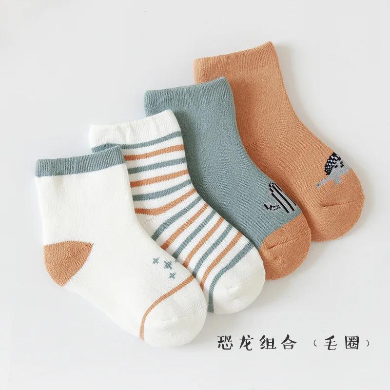 4pcs Kids Socks Winter Thick Children Socks Cotton Cartoon Baby Warm Socks Newborn  2021 Best Selling Products